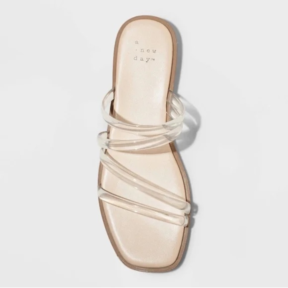 A New Day Women's Transparent Strap Sandals